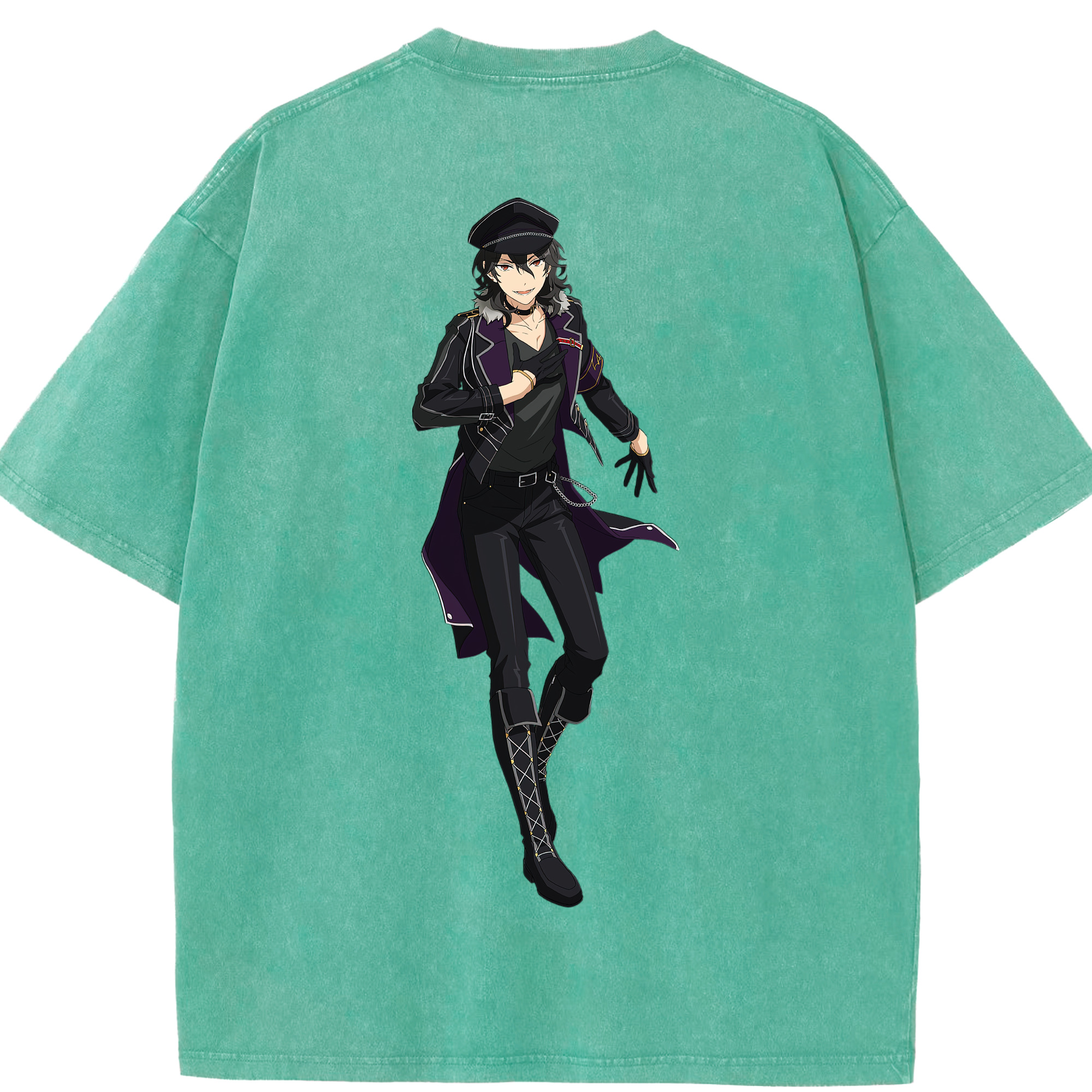 （画像用） あんさんぶるスターズ! Ensemble Stars 綿100% ヴィンテージ風 半袖Tシャツ（背面プリント）